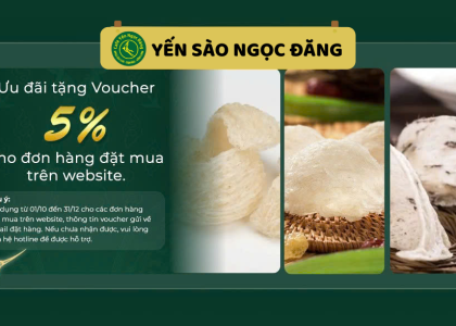 Tặng ngay voucher giảm 5% khi khách hàng đặt hàng trưc tiếp tại Website